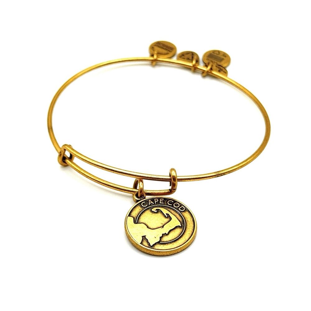 ALEX AND ANI Adjustable Copper Cape Cod Charm Bracelet in Rafaelian Gold